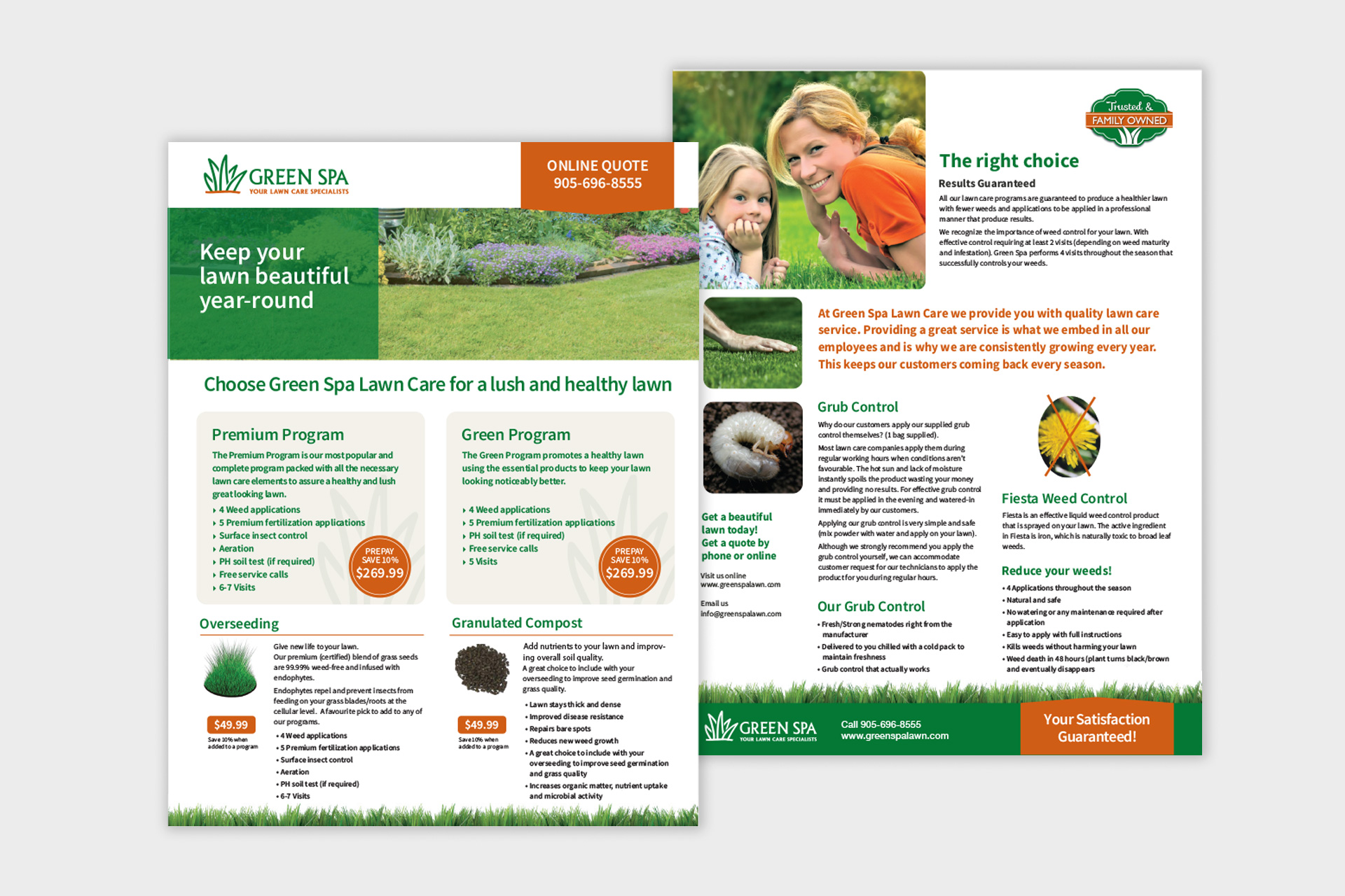 Green Spa Lawn Care - Sales Sheet