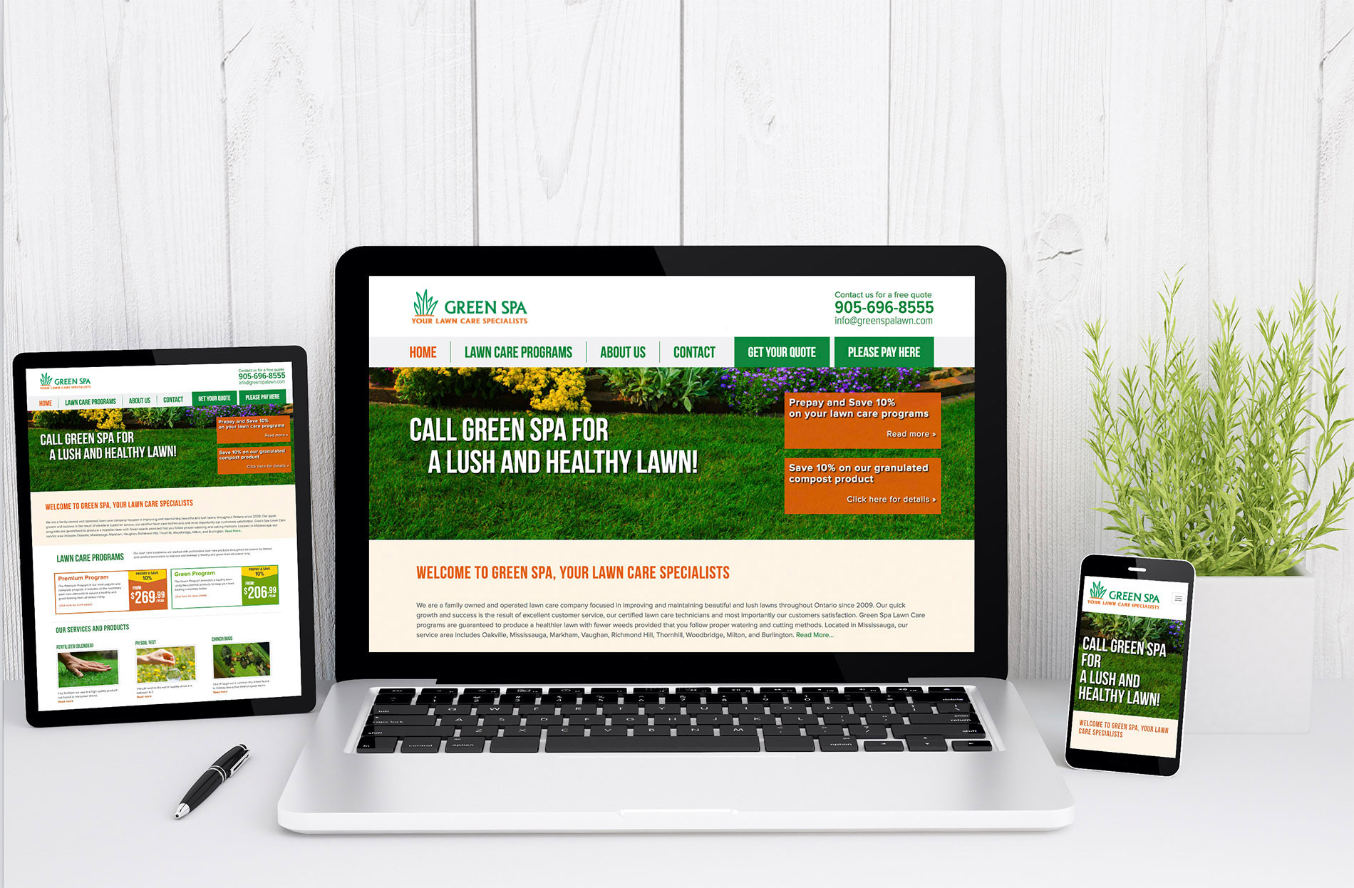Green Spa Lawn Care Website